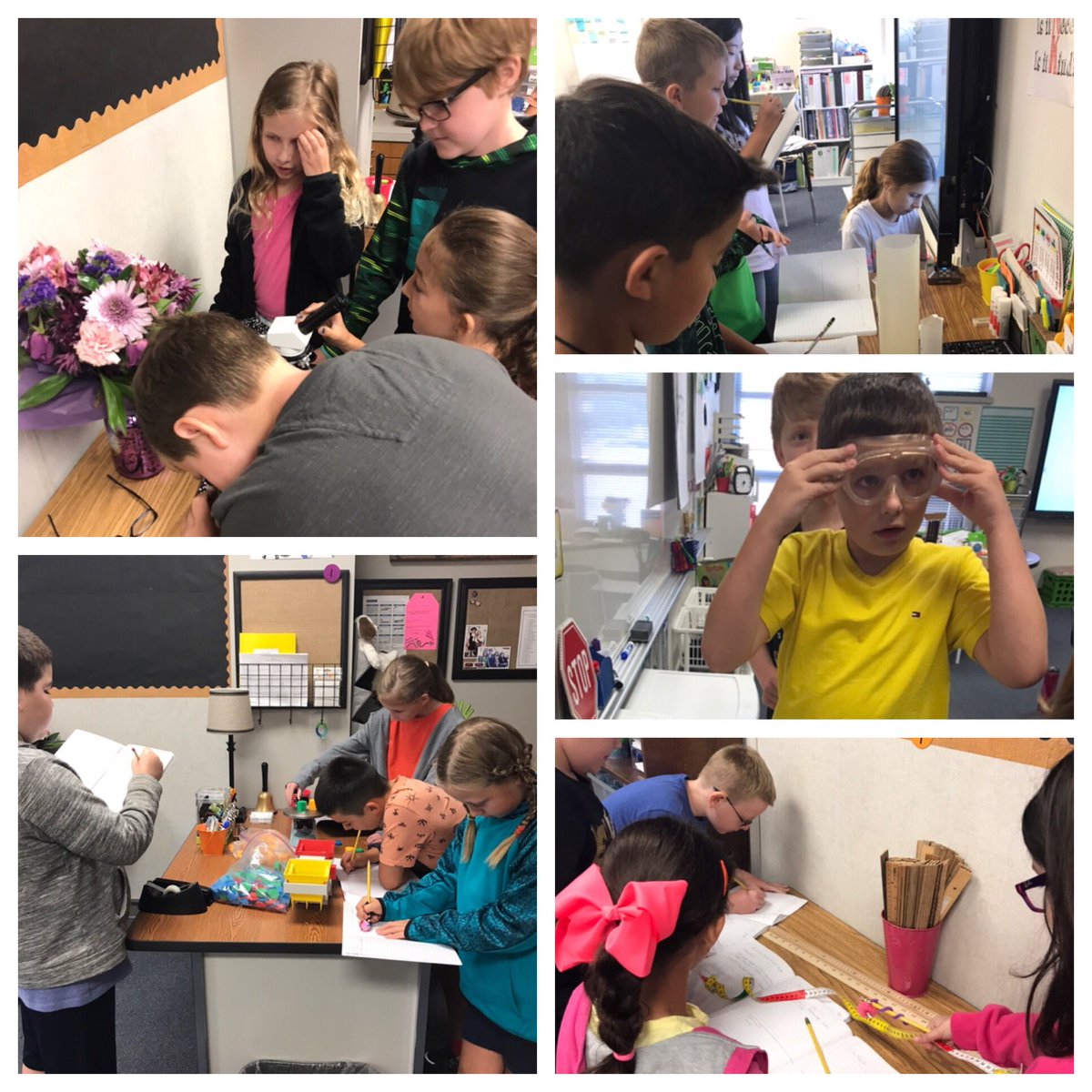 Finishing stations as these scientists explore various equipment #mymisd #bearshine ⁦<a href="/ScienceHayes/">Science Hayes</a>⁩ ⁦<a href="/bears4thgrade/">Bennett 4th Grade</a>⁩ ⁦<a href="/BennettBears/">Bennett Bears</a>⁩