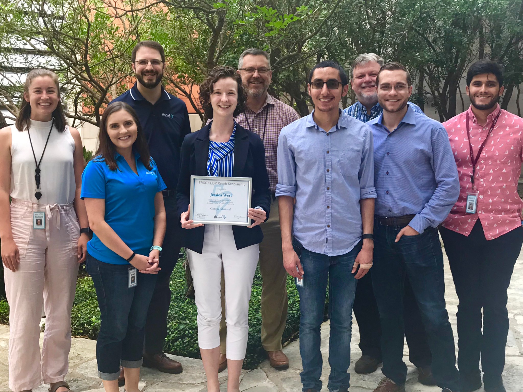 ERCOT on Twitter "Members of the ERCOT Engineer Development Program Reach Committee awarded the