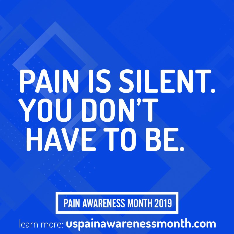 Pain Awareness Month starts Sept. 1.

bit.ly/2JPHNSV #LetsTalkAboutPain #PAM2019