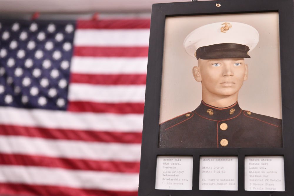 AndyManar's tweet image. 50 yrs ago today Charlie Heinemeier--20 yrs old--from my hometown #BHill was killed serving our country in Vietnam. Today we gathered to show our deep gratitude to him &amp;amp; his family. Unanimously adopted by the IL General Assembly, #SJR9 renames IL Highway 159 in his honor.