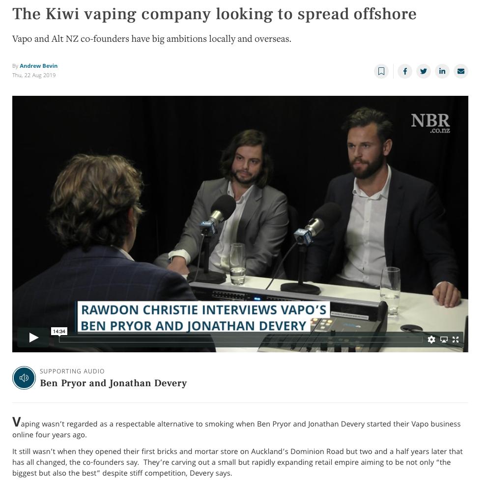 NZ Vaping Alliance tweet media
