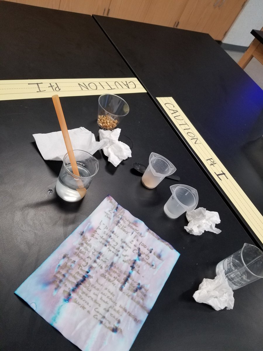 mrssylb's tweet photo. Students inferring what went wrong in the lab. Safety in science. @MeadJaguars #MeadScience https://t.co/fRy3p4WOQ7