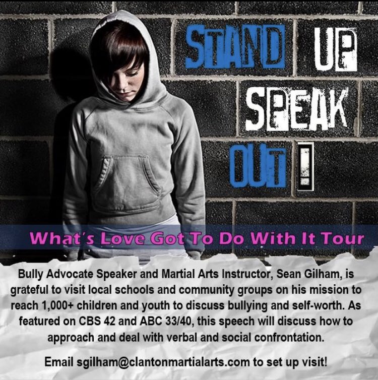 sgilham8's tweet photo. Every October I set out to reach 1,000+ students to educate them and inspire them to put an end to #bullying in their lives. Teaching resilience and the golden rule to empower them to handle the situation on their own. #LoveOneAnother #standout https://t.co/C6Px0JZcc2