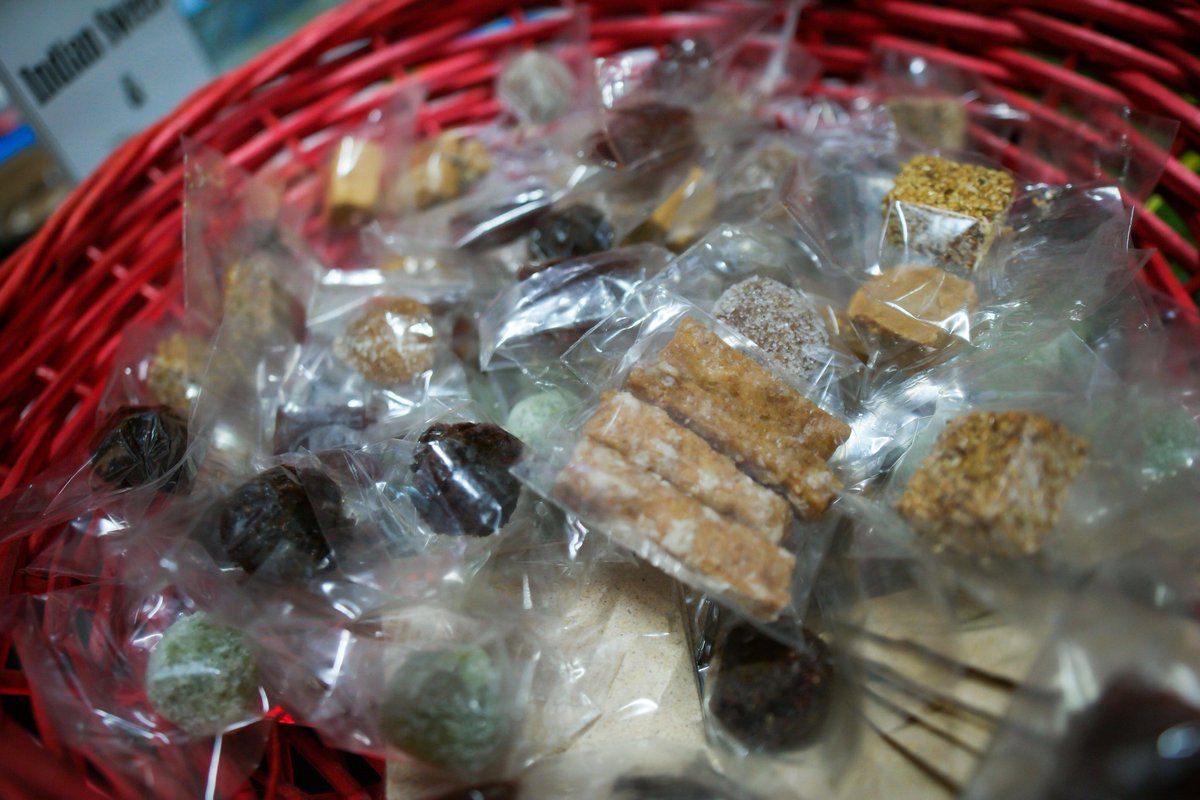 mccdtt's tweet photo. Some of what's available today at #carifesta booth 76 #ministryoftourism #carifesta2019 #localsweets #spinthewheel #happeningnow #comeondown https://t.co/aPxJ1KuGMK