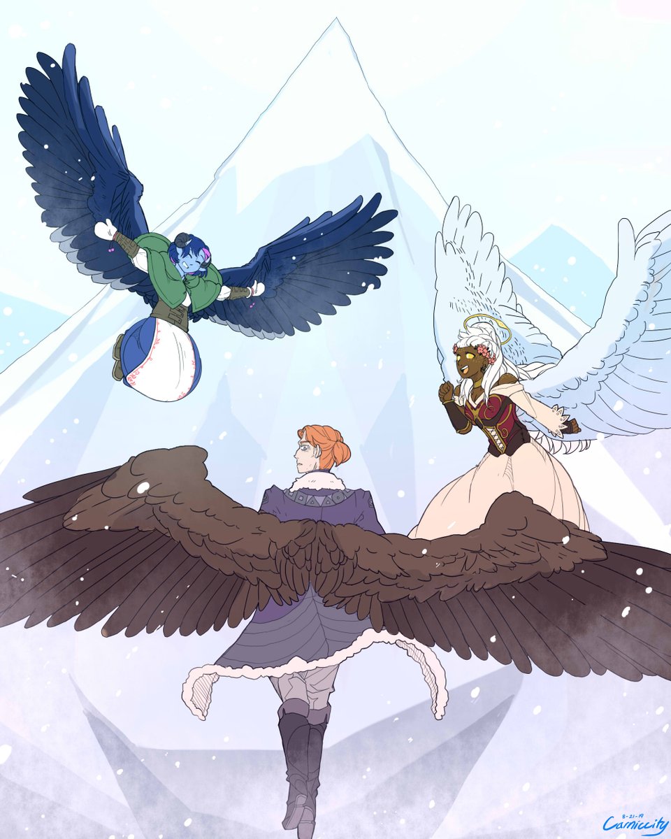 Carniccity's tweet photo. Aril-tel-quessir - A Winged Procession #CriticalRoleArt #DnD https://t.co/FwfCMnGEYh