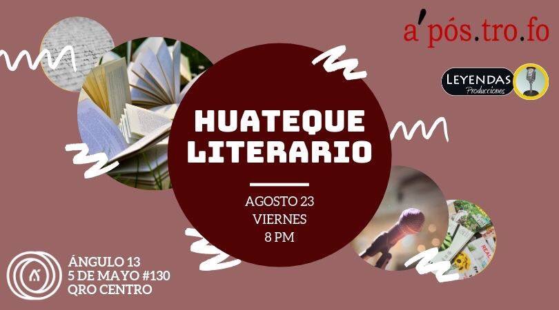 Apostrofo13's tweet photo. Este viernes a las 20:00 armaremos un huateque literario, donde habrá micrófono abierto, subasta, trueque y venta de libros 🤗. https://t.co/PYXhesQajN