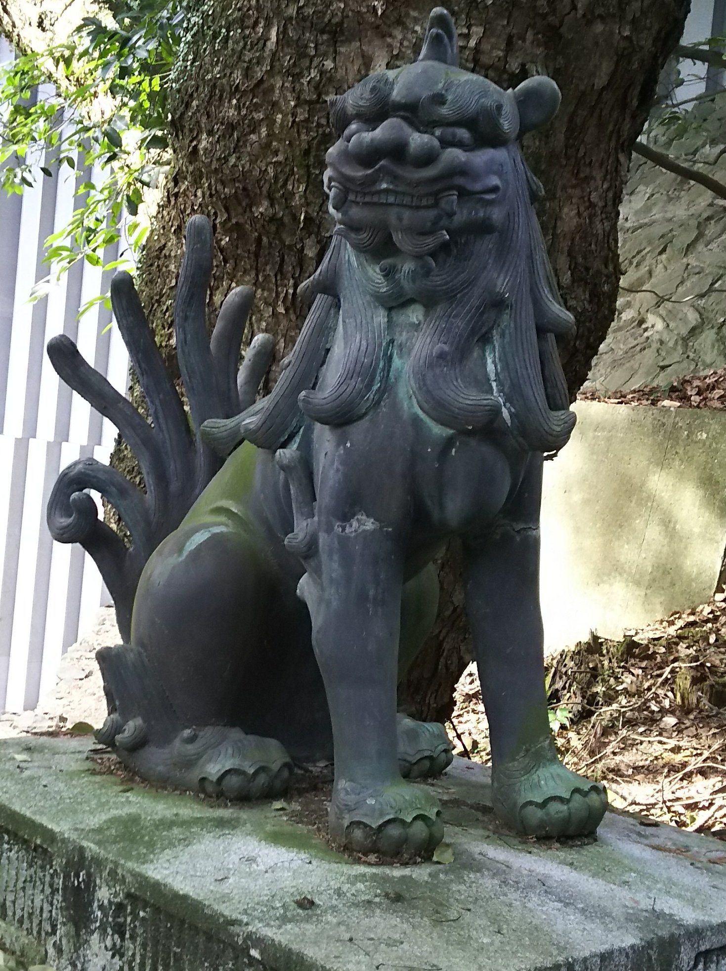 いちごの狛犬 木彫狛犬一対 - 京都・鴨東古美術會
