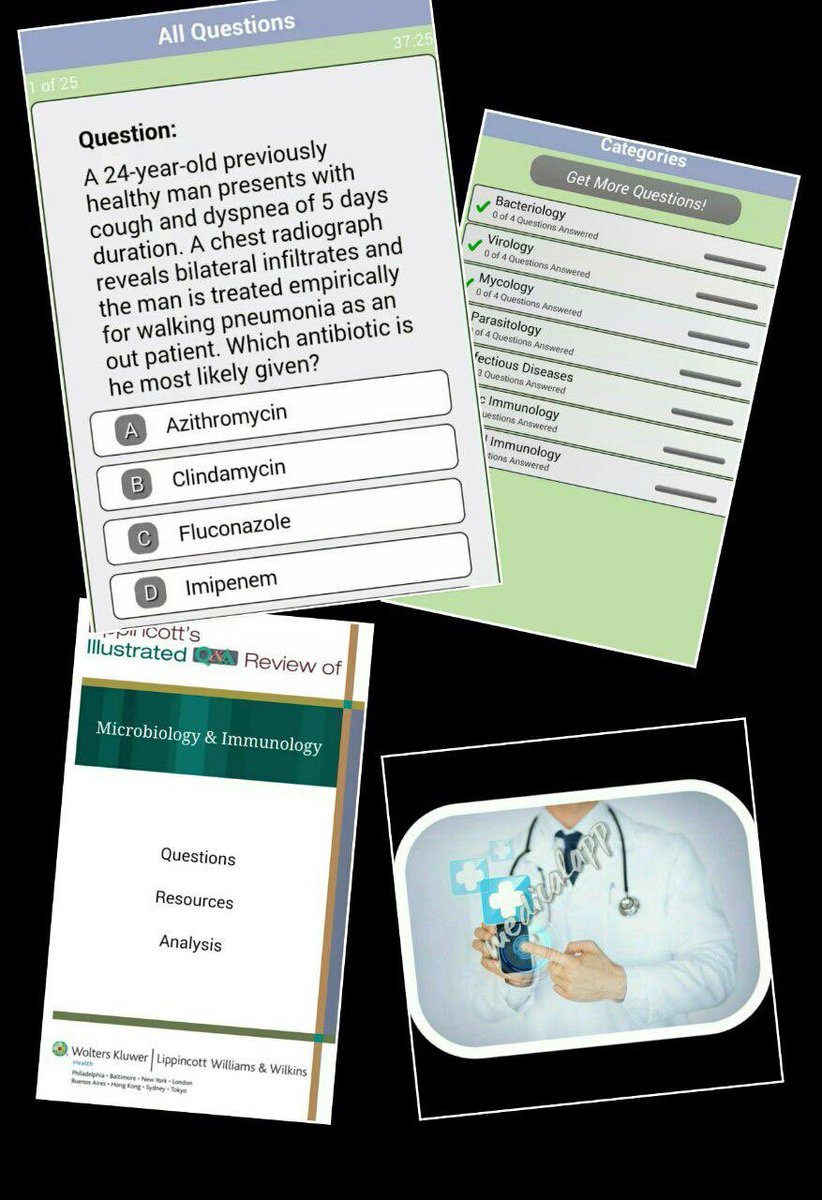 تطبيق ممتاز في👍🏻👍🏻
Microbiology and Immunology  
· Bacteriology
· Virology  
· Mycology  
· Parasitology  
· Infectious Diseases  
· Basic Immunology
· Clinical Immunology   

Medicineapp👇👍