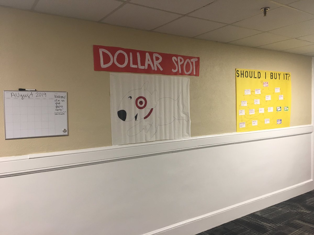 hayhaynic's tweet photo. Had to bring a little bit of my favorite store to my favorite school for hall decorations🤩 @AndersonUnivSC @Target https://t.co/chNvm7wtMG