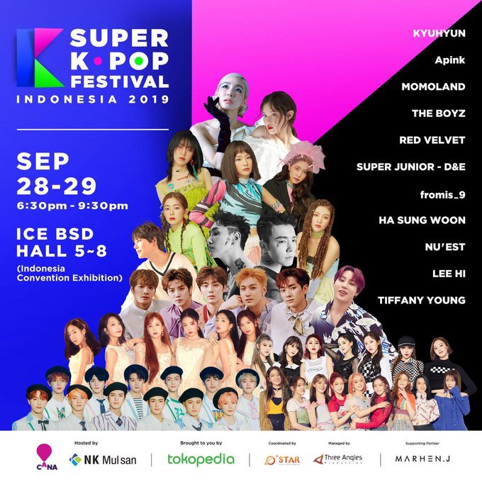 KSoulMag's tweet photo. From @tiffanyyoung to @realfromis_9 and many more, Super K-Pop Festival Indonesia Brings A Bold Lineup to Jakarta: https://t.co/dt4tPskxZ4 @IndonesiaSkf #skf2019 https://t.co/4Y9YXy1lsj