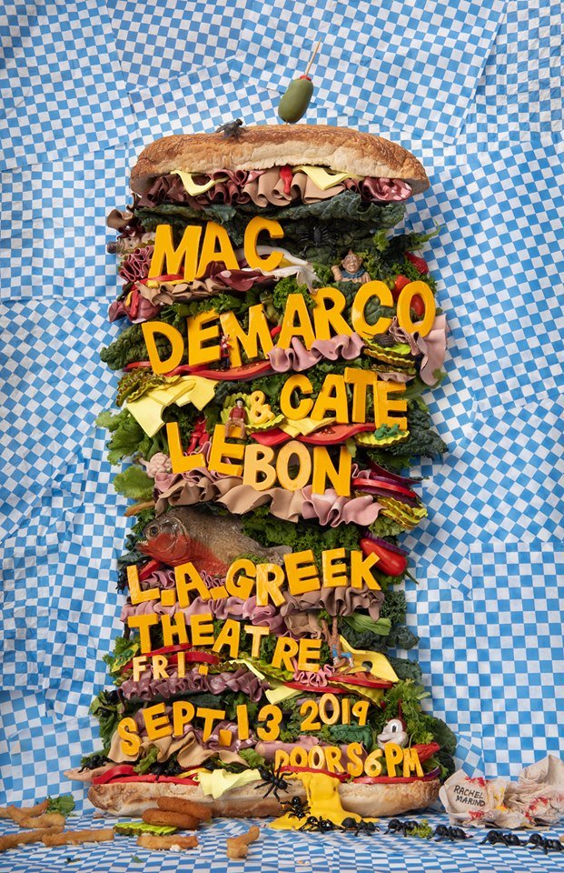amoebamusic's tweet photo. Want to see Mac Demarco and @CateLeBon perform in Los Angeles Friday, September 13th at the @Greek_Theatre? 

RT and follow us to win tickets. Winner announced at 7pm.

���Poster by Rachel Simon Marino. https://t.co/tvbBQClUlt