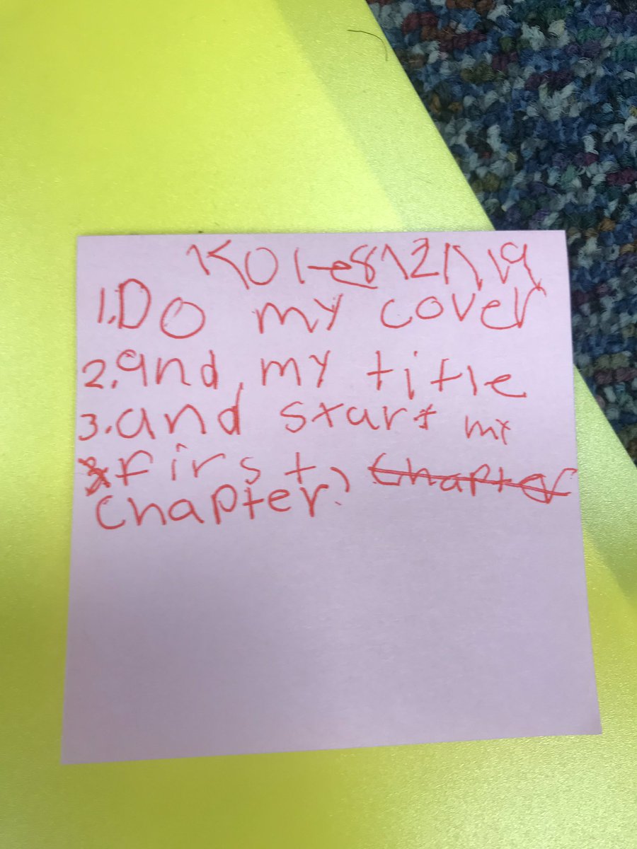 GinnyBowles's tweet photo. Writers make plans to keep themselves writing! We will end each day’s ML with a quick plan so we don’t waste a precious second of writing time! #twowritingteachers @RiceCISD #fourthgrade #writerswrite https://t.co/3LmmC6wOaS