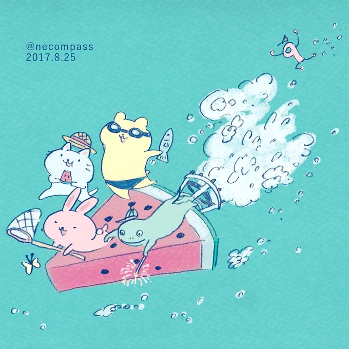 #みんなの絵幅を見せてほしい
最近は主線なしで細かく描くのが多いですがもともとは線多めゆるめでした。また線のやつも描いていきたいです… 