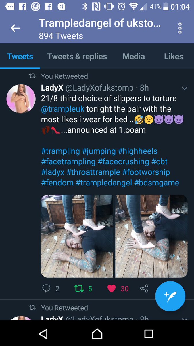 TrampleUk's tweet photo. Okay π wow voting over. The run away winners tonight are this stunning pink blade like heels π @LadyXofukstomp #ukstomp #ladyx #trampledangel #bdsmgame #trampling #femdom #lifestylebdsm #fooffetish #crush https://t.co/L0gh88ZBve