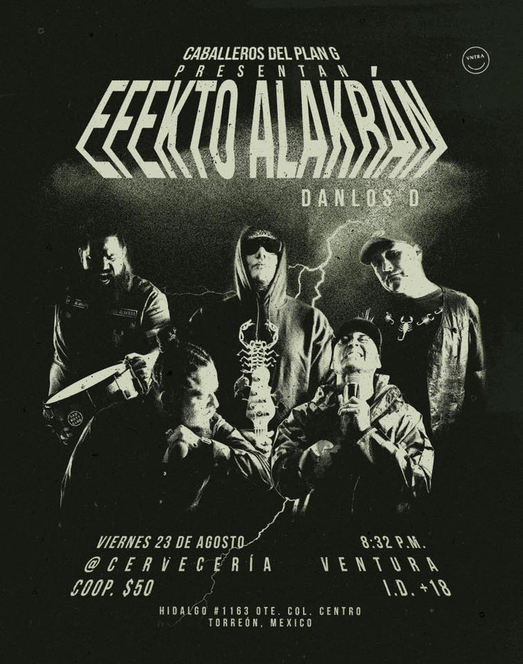 Este Viernes alzaremos las manos y brincaremos hasta el cansancio con <a href="/efektoalakran/">efektoalakran</a>. 
Oh sí.

Altamente recomendado este evento, no se lo pierdan.