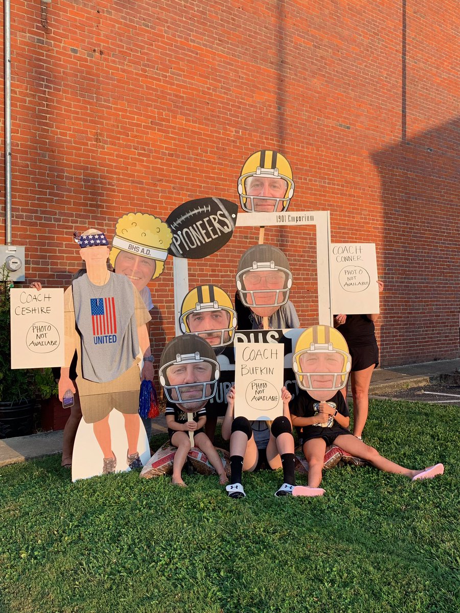 terisward's tweet photo. @BoonvilleFB @BHSAthletics Coach Ward & the gang are feeling patriotic. Meet us at BHS this Friday dressed in your Red•White•Blue!!! #AllinSoldout https://t.co/QHsqnz4e4t
