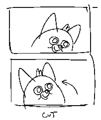 rough storyboard snippet from back when we were coming up with ideas for the trailer for TATTLETAIL (2016)
