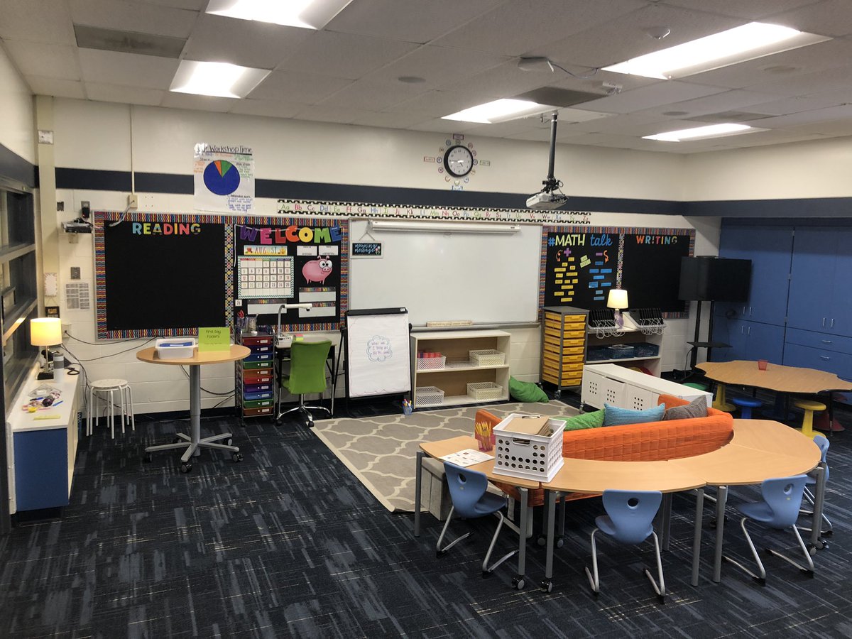 KarliTaormina's tweet photo. Loving the new options flexible seating can provide! I wanted to keep my room open and with as many options as possible...Looking forward to seeing the students utilize this space! #saslearningspace #sascompass https://t.co/8oABufpr51