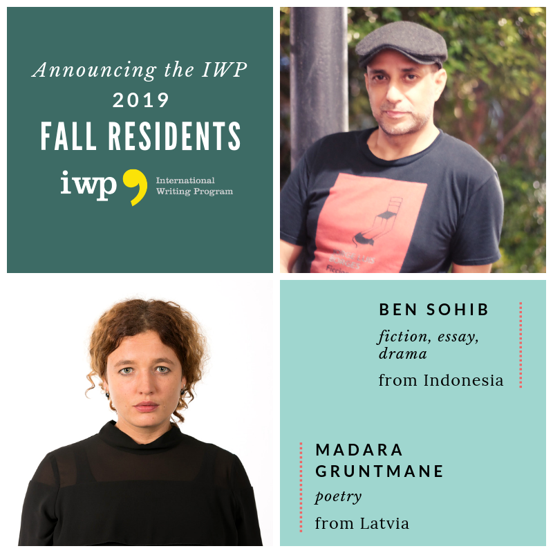 UIIWP's tweet photo. Two more #writers!
#BenSOHIB (fiction, essay, drama; #Indonesia) @usembassyjkt
@MadaraGruntmane (#poetry; #Latvia) @USEmbassyRiga
Read samples of their writing & meet more #IWPFallResidents:
https://t.co/yMHg4SksC8
Both participate thx to @ECAatState @CultureAtState! https://t.co/ylmCh7IrRC