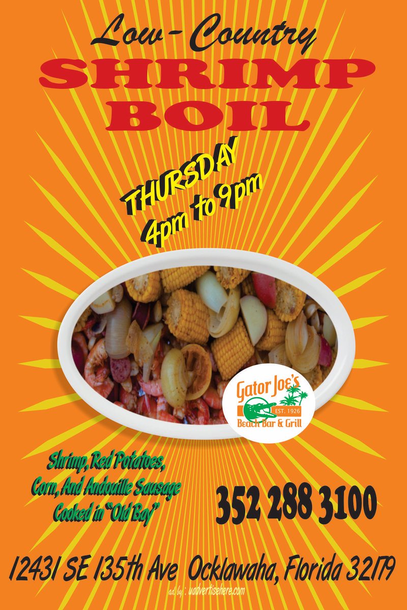 GatorJoes's tweet photo. Starting Monday the 26th we will feature Service industry night every Monday, Taco Tuesday every Tuesday, Kids Eat FREE on Wednesday, Low Country Shrimp Boil on Thursday, and Prime Rib on Friday. Check out the events section on our Facebook page for more details https://t.co/F2PZ1jEz0E