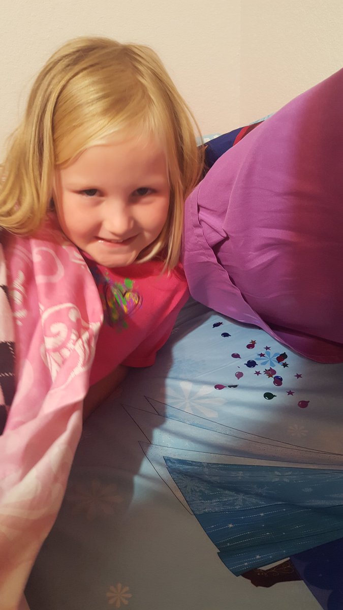 briannasmall79's tweet photo. Kenzie is all set for bedtime w/her "ready confetti" the night before her 1st day of Kindergarten, thanks to @MrsGhesquiere https://t.co/5R0lZZfJOJ