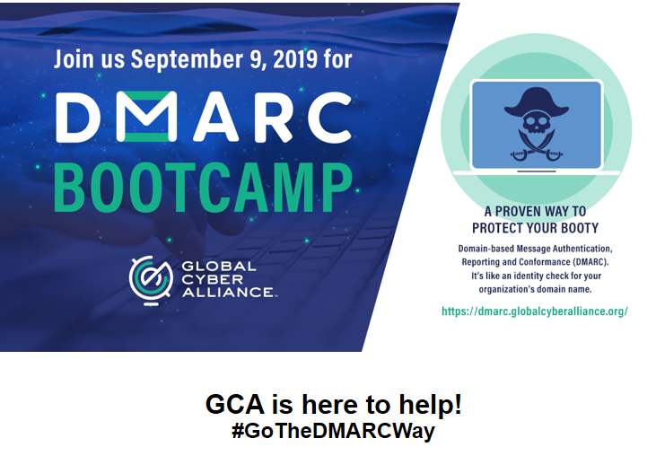 HealthISAC's tweet photo. Ahoy, #DMARC landlubbers! Join @GlobalCyberAlln as they launch DMARC Bootcamp! Get the technical know-how to set up a Monitor policy and read DMARC reports in a six-week webinar course. #protectyourbooty starts September 9th! https://t.co/EWb2jMnTWp https://t.co/q9mlagOGMe