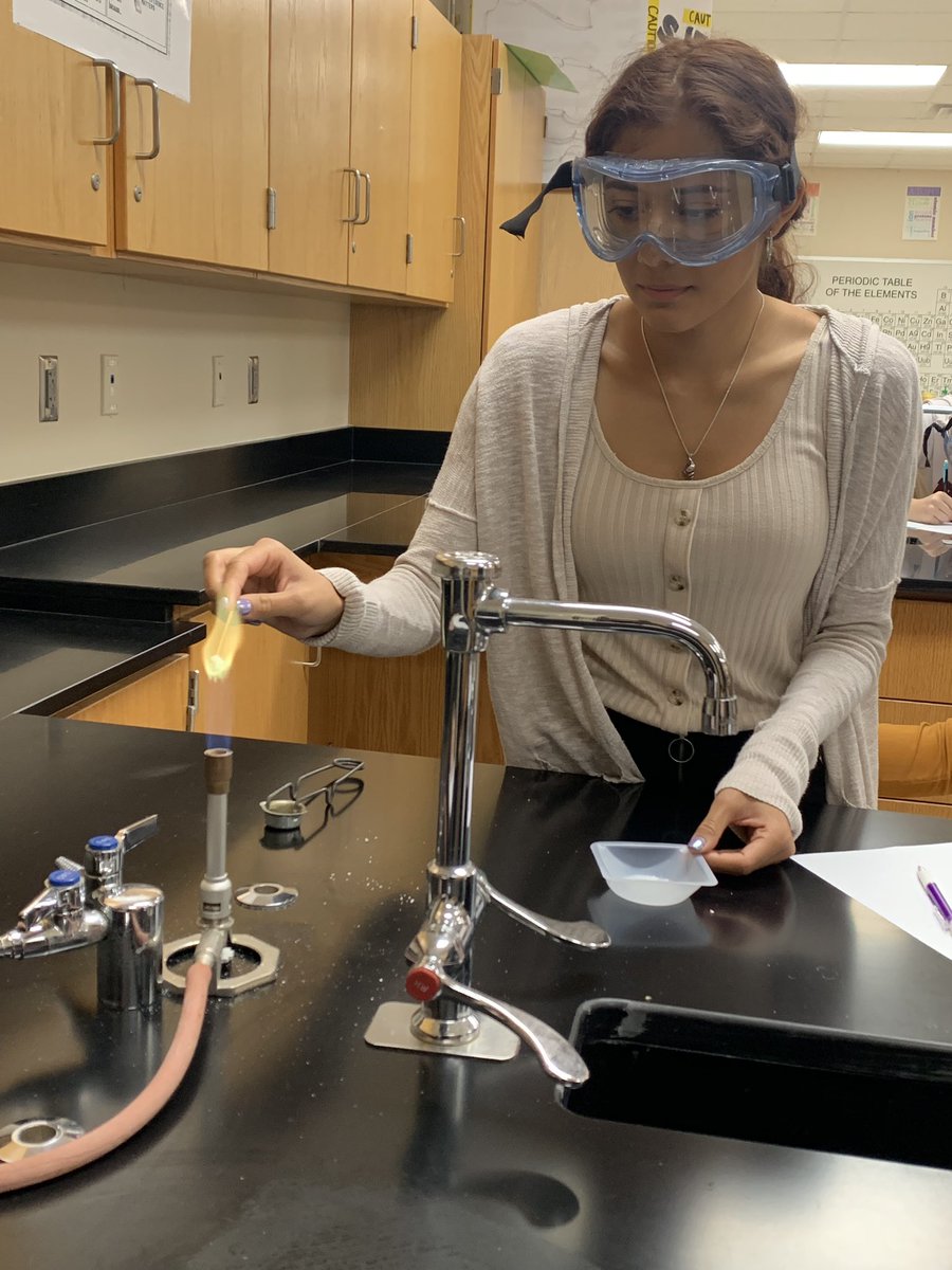 Some more pictures of AP Students reviewing the EM Spectrum with a flame test yesterday!