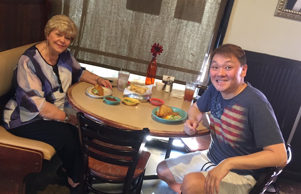 RevJamesTan's tweet photo. Taco Tuesday with @patharrison7055 Dr Pat Harrison!!! Yay!! ❤️#epic #somethingscooking #comingsoon #2020?? #excited #majorannouncement #mom https://t.co/EUcztbLCL6