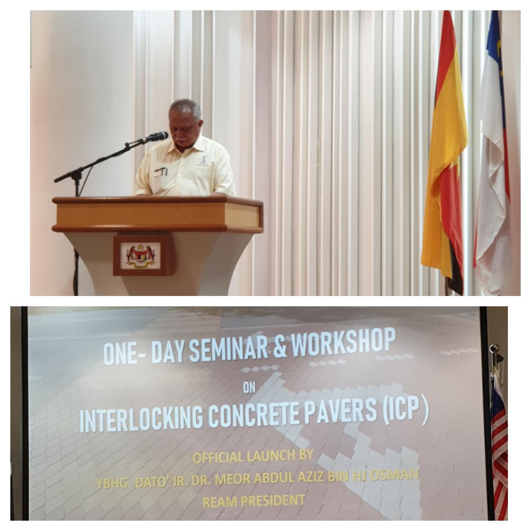 YBhg Dato Ir Dr Meor, KPKR, merasmikan One-Day Seminar &amp;Workshop On Interlocking Concrete Pavers (ICP) di Blok A, Kem Kerja Raya. Seminar akan mengeluarkan garispanduan pemakaian dan senggaraan ICP.

<a href="/baru_bian/">Baru Bian</a> 
<a href="/HjAnuarTahir/">Hj Anuar Tahir</a> 
<a href="/KsuMoworks/">KSU_MOWorks</a> 
@kpkrjkr 
@MOWorks 
<a href="/JKRMalaysia/">JKR Malaysia</a>