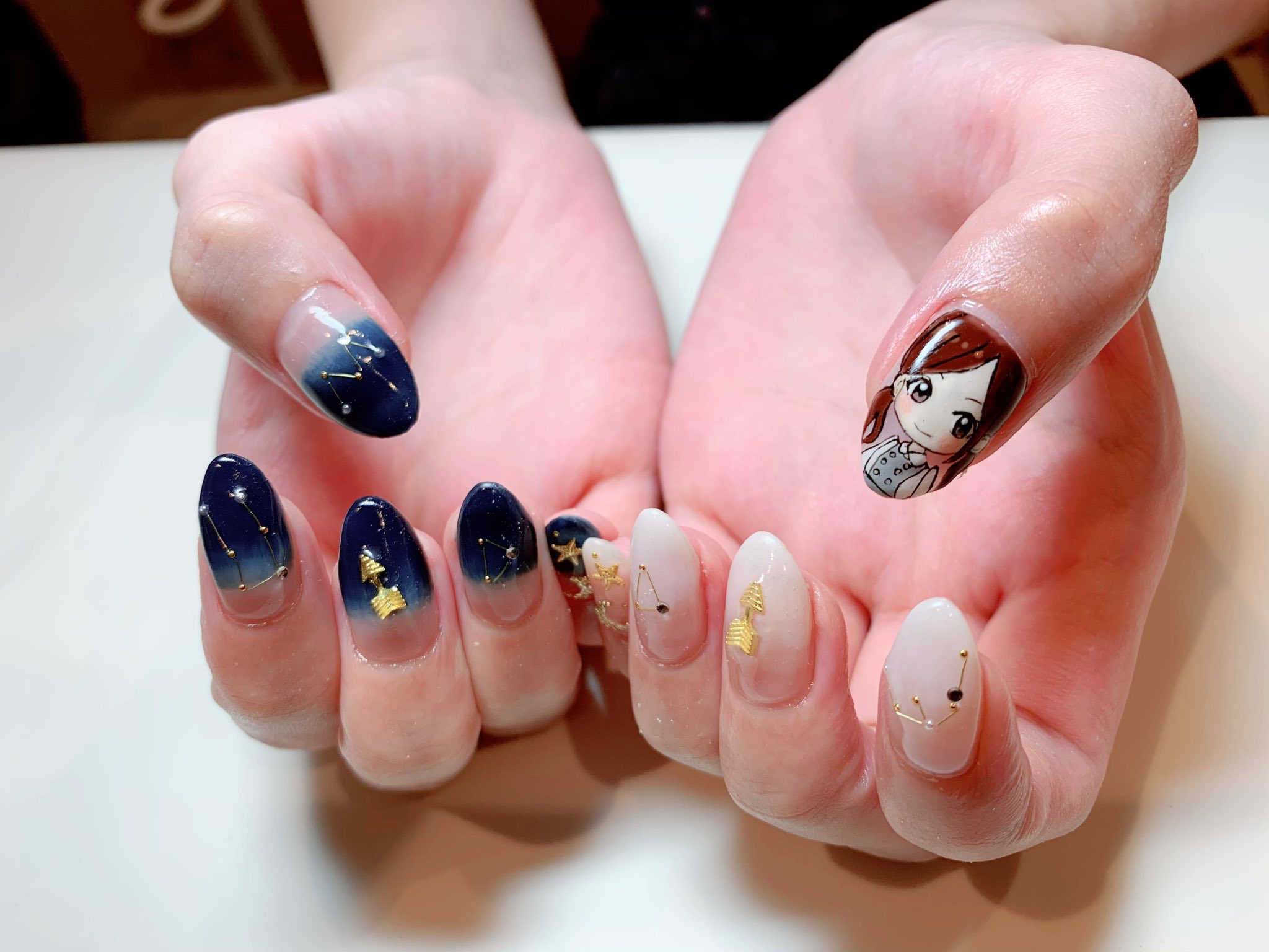 Tokio Nail Tokionail 新宿御苑前 ネイルサロン キャラネイル 痛ネイル イベントネイル 手書きアート ライブネイル 夏ネイル グラデーションネイル 星座ネイル 星野みなみ 乃木坂46 T Co 7rqtsnin47 Twitter