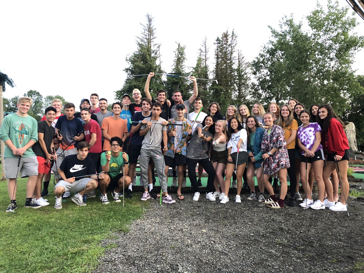 Oneonta_XCTF's tweet photo. OXC’s highly competitive preseason golf outing! Congratulations to our winners shooting low scores of 52! #HoleInONEonta #ChopWoodSwingClubs https://t.co/MOUYpA4cO9