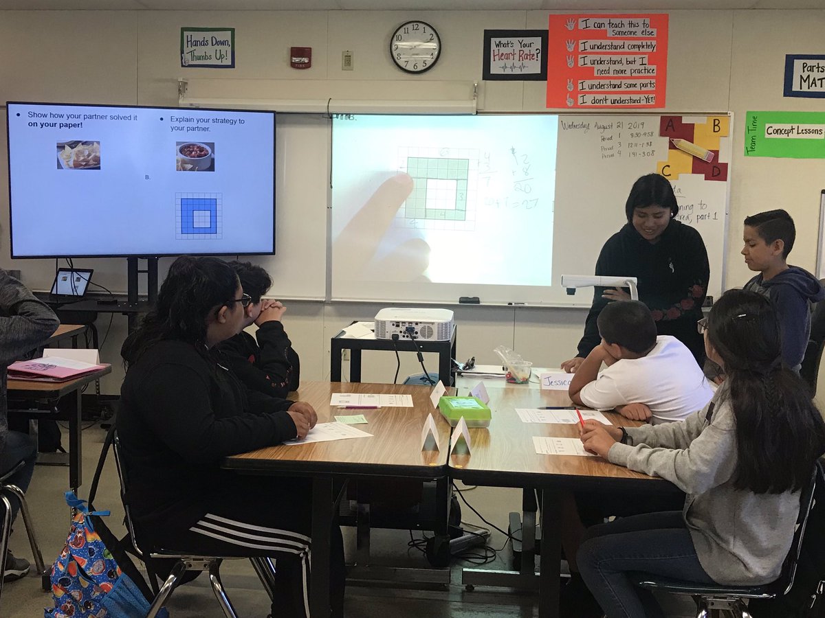 JessicaBorah's tweet photo. Fostering equitable math talk is a work in progress - turns out that actually listening and responding to someone elseโs thinking takes a lot of practice! Thanks @sekiebler for the idea from your @GlobalMathDept presentation! #RMMSfam #mtbos https://t.co/oe17QnXF7z