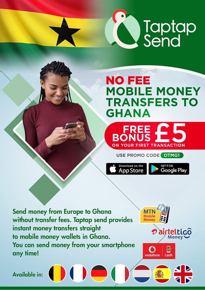 MrOTofficial's tweet photo. Taptap Send 

No FEE money transfer to GHANA

Sign up with code #OTMG1 to get £5 on your first transfer.

Taptap Send is available in the #UK #Italy #Germany #France #Spain #Belgium and the #Netherlands

Click on the link to download our app: https://t.co/4awy1rgUmF

#TaptapSend https://t.co/CyyVvYAYpW