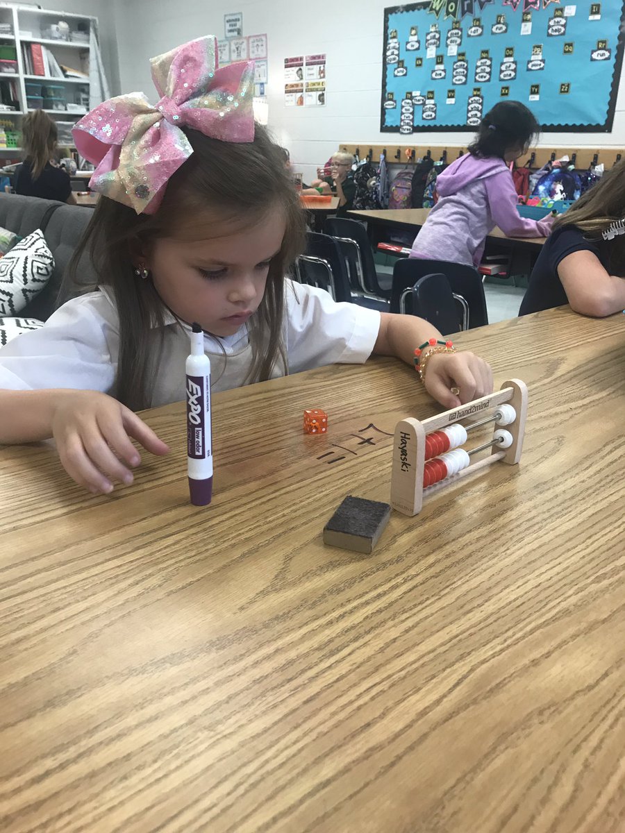 HayaskiKristen's tweet photo. My Firsties are loving their new #rekenreks and of course writing on the table was their favorite! 😂#firstgrade #numbersense #math @GlendaWarren15 @JETurnerSchool https://t.co/japQ8cX1c9