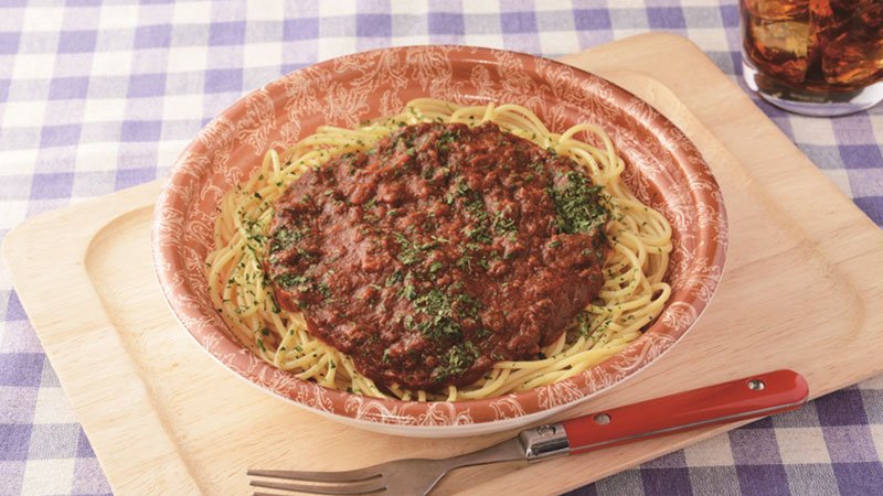 新発売の「完熟トマトのミートソース」です♪トマトの甘みが感じられる