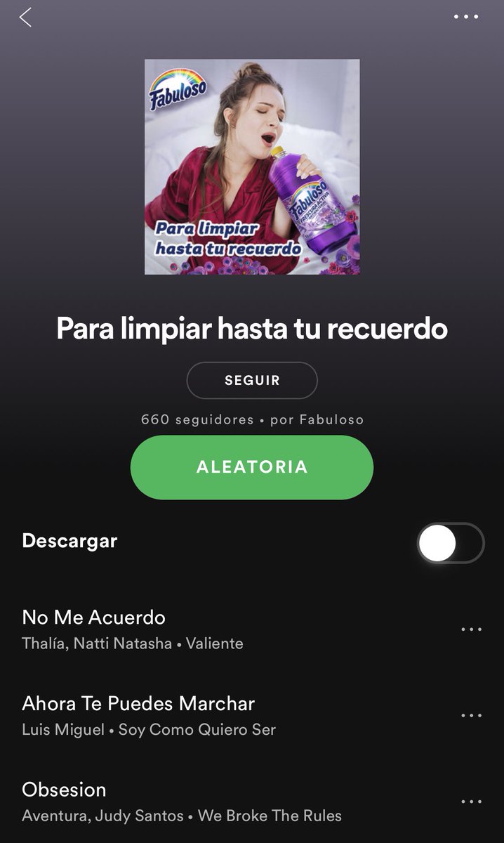 joakimkarda's tweet photo. Fabuloso hizo playlists para limpiar (porque obvio sabe que todxs hacemos quehacer cantando y bailando) y es una de las estrategias de marketing digital más chidas que he visto. Si eso no es conocer a tu público, no sé qué sea. 
Además, las listas están 🔥🔥🔥 https://t.co/svJuPR9PKq