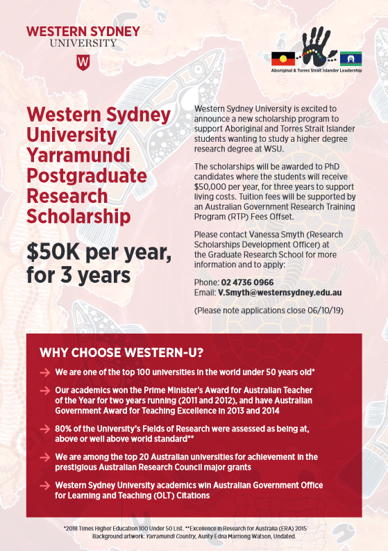 Thinking of HDR research? Come join us @westernsydneyu #INDIGENOUS #Indigenoussuccess #Indigenousresearch #scholarships