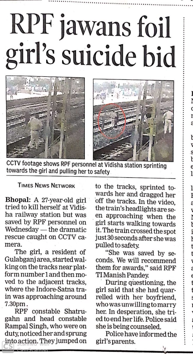 A life saved by RPF staff 
<a href="/PiyushGoyalOffc/">Piyush Goyal Office</a> 
<a href="/arunkumar783/">arunkumar783</a> 
<a href="/rail_seva/">RailSeva</a>
<a href="/sanjay_sarmera/">Sanjay kishore , IRPFS (retd)</a>