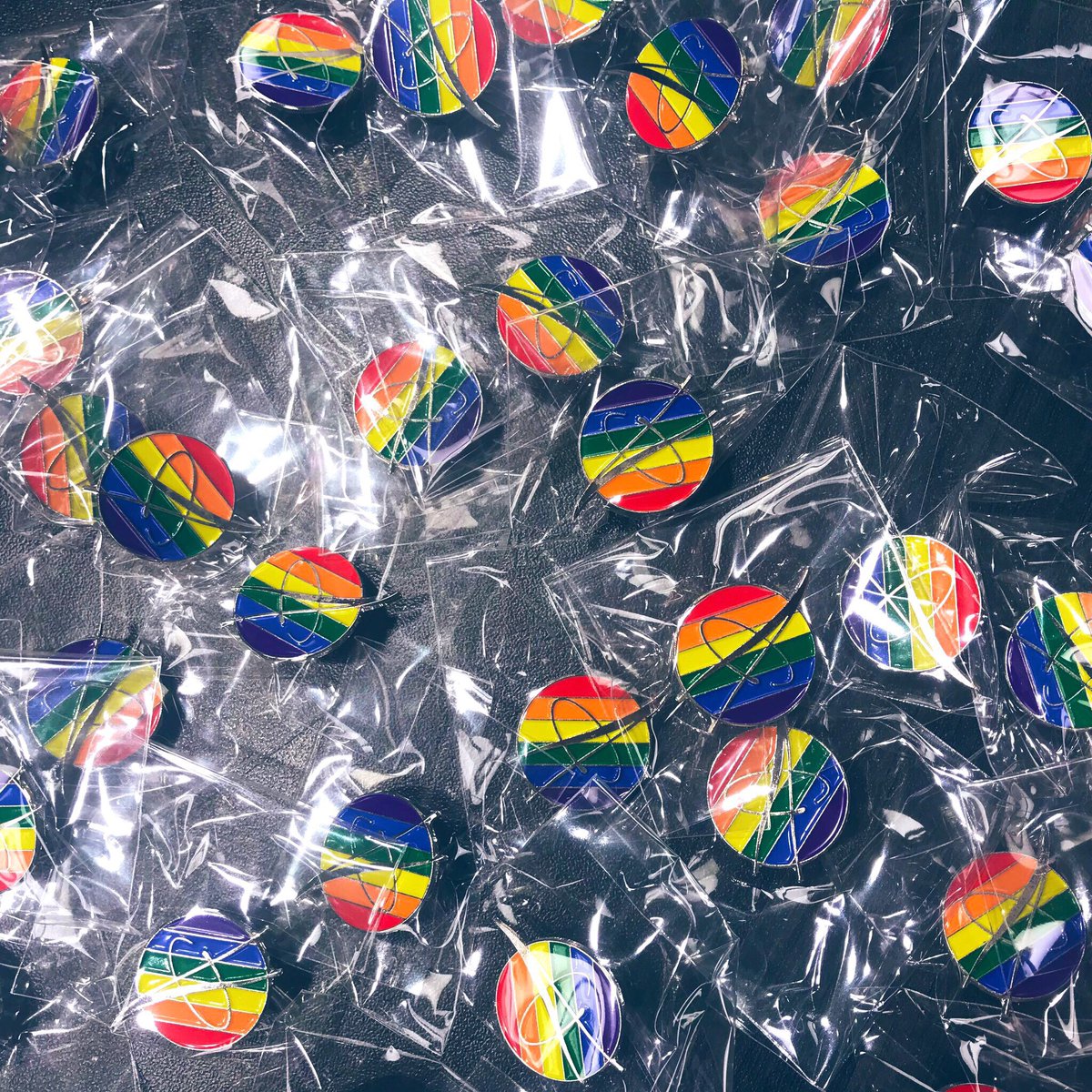 jtuttlekeane's tweet photo. SO MANY SPACE PRIDE PINS! Shipping soon! #NASApride #STEM https://t.co/59TzW2qx0Z