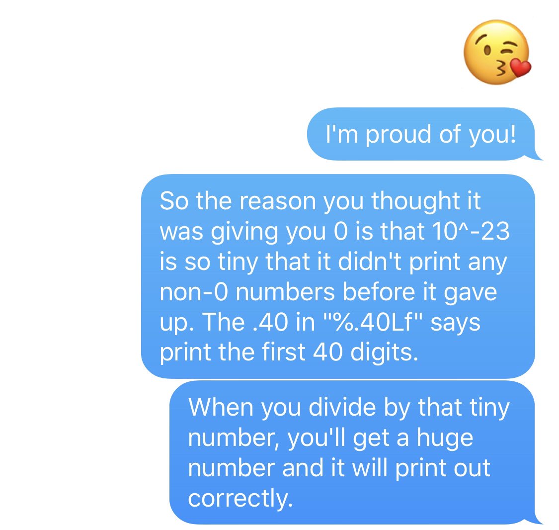 ErinIshimoticha's tweet image. Today my 14yo daughter and I troubleshot her C homework and fixed an overflow and a printf formatting error. I'm so proud of her! 😍 #GirlsWhoCode #NativesInTech