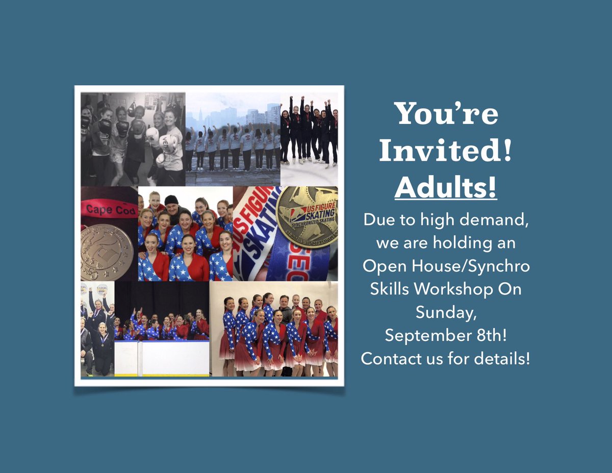 Due to high demand, we are holding an Open House/Synchro Skills Workshop on Sunday 9/8. DM or Contact Us through our website: phillyspirit.net