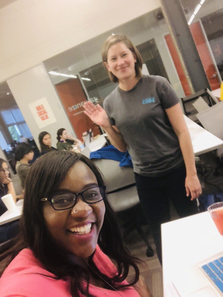Fae_Gillian's tweet photo. Had a great time at my first JavaScript meetup with @WomenWhoCode. It’s amazing how coming together lessens the load of learning code. Absolutely appreciate Alina the coordinator for being so helpful & of course the pizza 😉!
#ZimGirlsCode https://t.co/9xSOgNNoQZ
