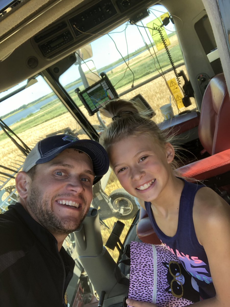 kulmweatherman's tweet image. I had the best help a dad could ask for out on the combine the last couple days for #barley harvest!