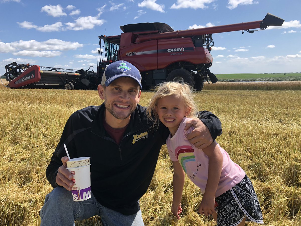 kulmweatherman's tweet image. I had the best help a dad could ask for out on the combine the last couple days for #barley harvest!