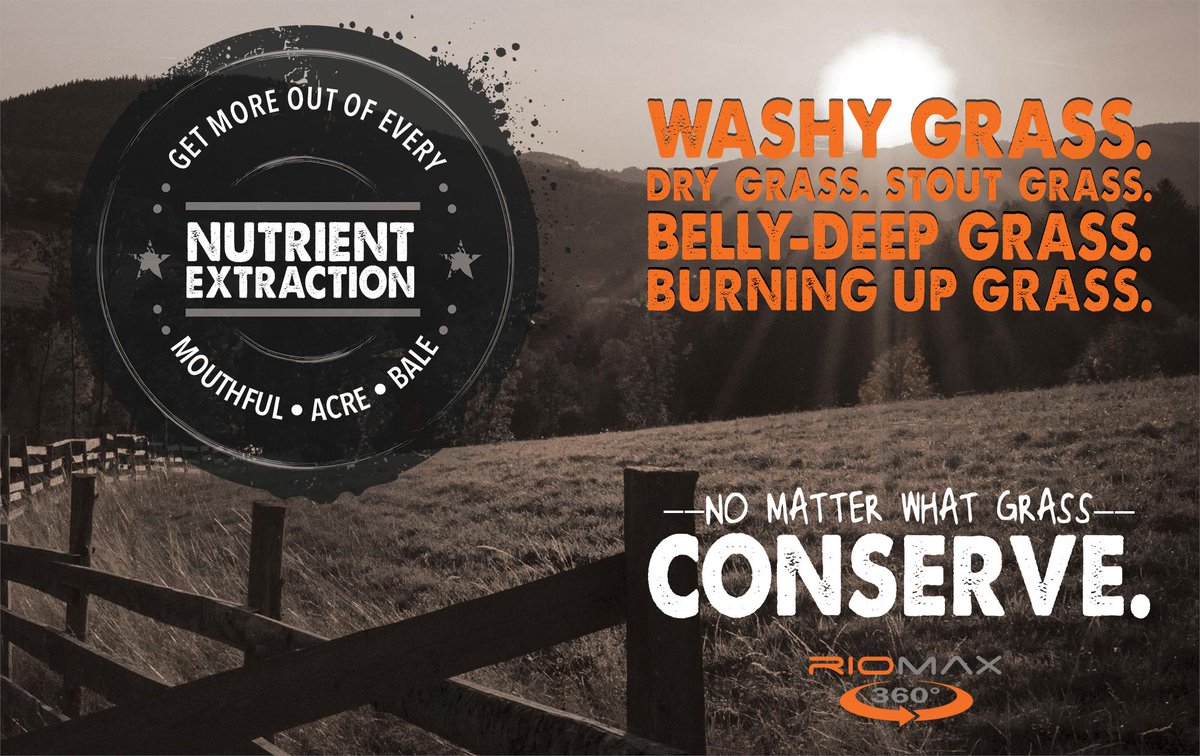Riomax® helps you conserve and better manage the grass you have, and better optimize every mouthful of your forages. It’s Called I.S.T..
Indirect Supplementation Technology and it’s fueled by Nutrizorb™, a 19 component digestion powerhouse. hubs.ly/H0knSd80