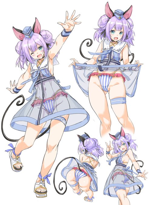 シアシスのビビちゃんセーラー水着
お待たせ～やっと完成!ラフとか差分画像とかはピクスケに置いときますです
しっぽがベルトの下から出るの地味に気に入ってる
⇒✏️ピクシブスケッチに投稿しました
https://t.co/xGVoPCAJ0O 