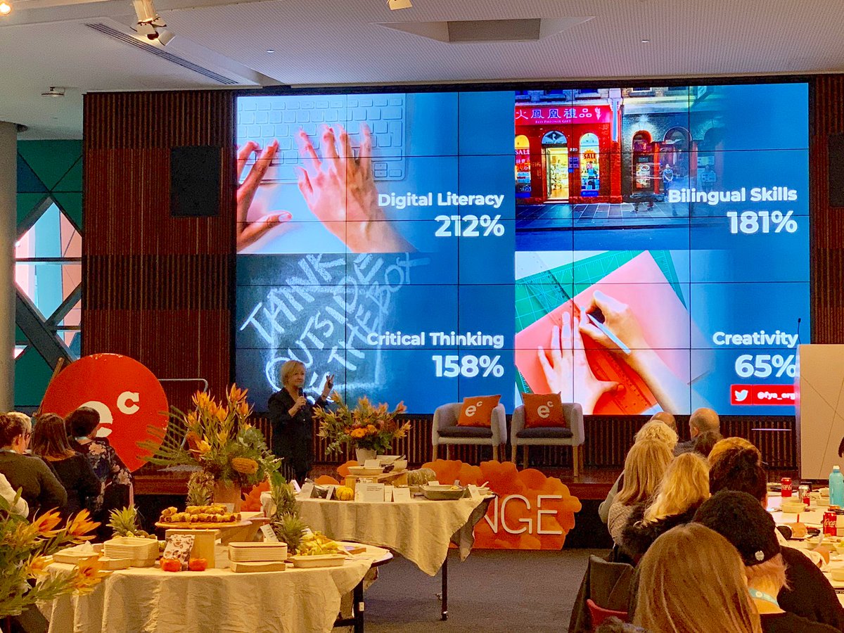 Our first #educhange speaker and good friend <a href="/JanOwenAM/">Jan Owen AM</a> from <a href="/fya_org/">FYA</a> digging deep into #thenewworkorder the research that shows what skills and experience young Australians need now and for the future! #futureofwork