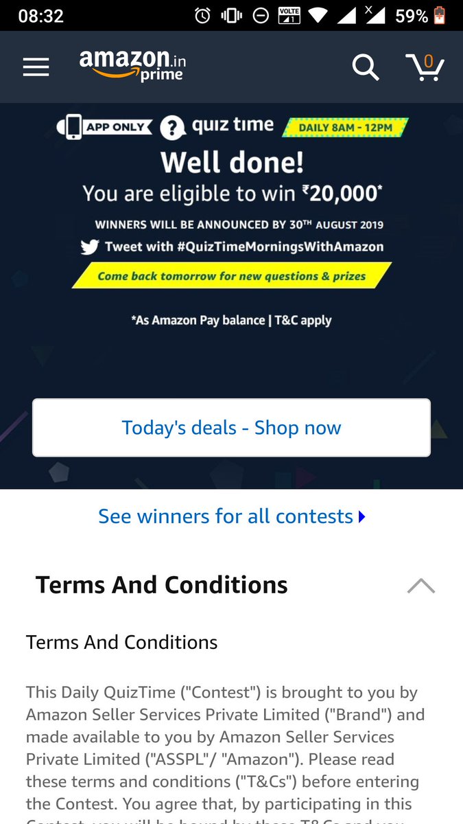 RamakanthvV's tweet photo. #QuizTimeMorningsWithAmazon https://t.co/xsGROXJMeW