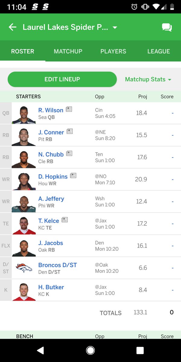 cmc38's tweet photo. @FantasyGoobers 10 team, ppr league, normal draft.  What do you think? https://t.co/kQWc8U5XNx