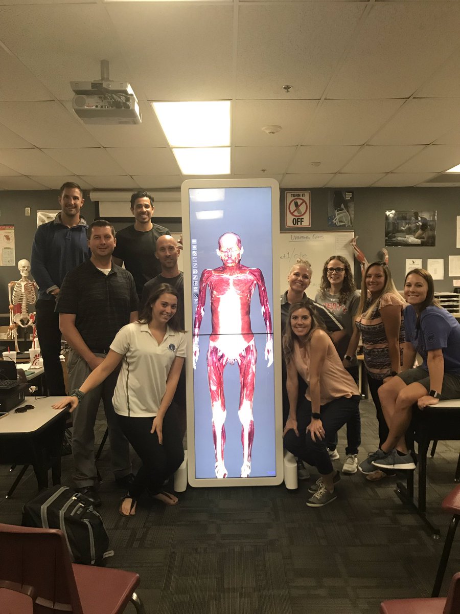 IHSSportsMed's tweet image. Shout out to @AnatomageTable for the fun and educational day. Can’t wait to start using our new cadaver table in class!